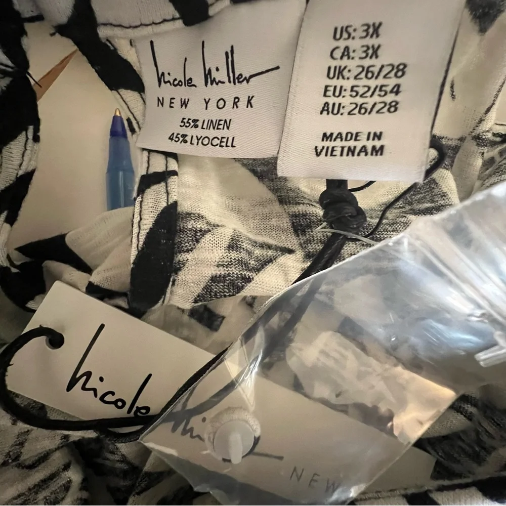 Nicole Miller 3X Linen Blend Tank Top - Picture 6 of 7